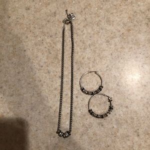 Fossil Necklace And Earring Set